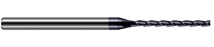 Picture of Harvey Tool 35010-C3 .156 Dia Carbide12x Long Flute EM, AlTiN End Mill Standard Flute Standard Helix Carbide AlTiN Single End Square Sharp
